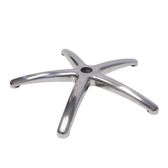 Chrome 5 Star Base With Back Castors