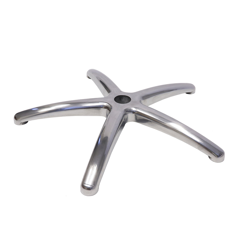 Chrome 5 Star Base With Back Castors