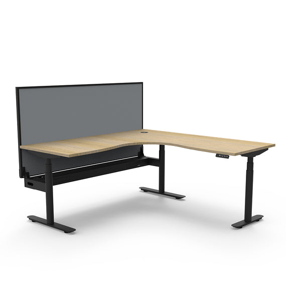 Halo+ Corner Height Adjustable Workstation