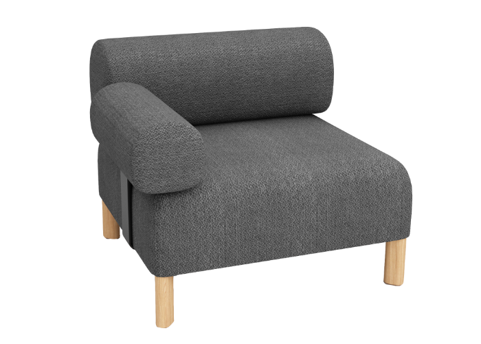 Pebbles Single Seater + 1 Backrest + 1 Armrest (8843539874072)