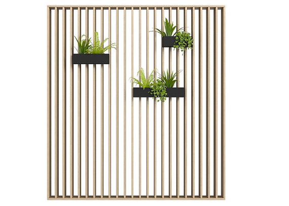 Straight Slat Wall with Planter Boxes (8872923431192)