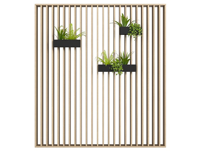 Straight Slat Wall with Planter Boxes (8872923431192)